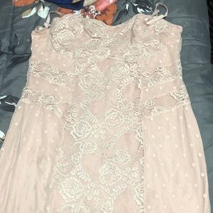 Fashion Nova Trust in Love Lace Midi Dress